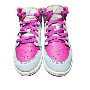 Jordan 1 Mid Fire Pink Iris Whisper GS 3Y Girls FD8781-500 Gorpcore Sneakers
